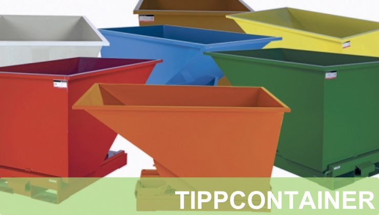 Tippcontainere i flere farger